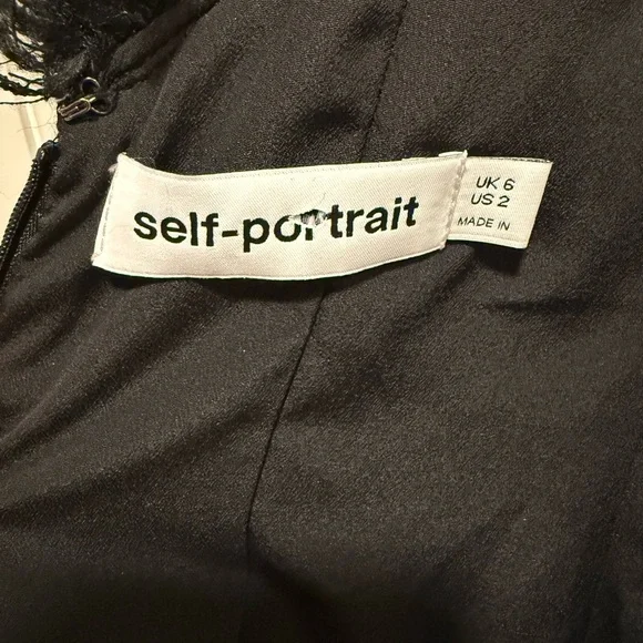 Self Portrait Black Bouclé Sleeveless Midi Dress US2 | Elegant NWOT - Picture 6 of 7